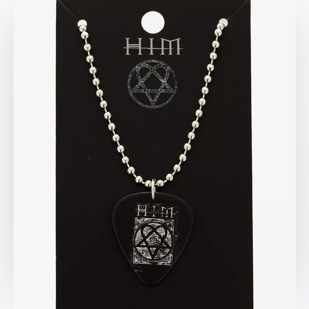 HIM‎ Heartagram Guitar Pick Ball Chain Necklace Hot Topic